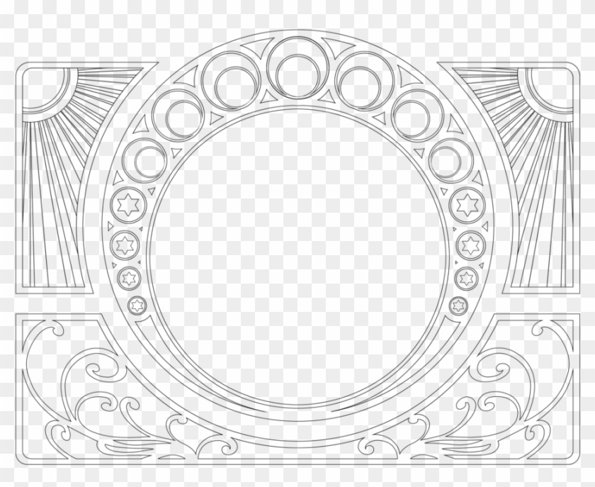 Evening Clipart Border - Art Nouveau #355769