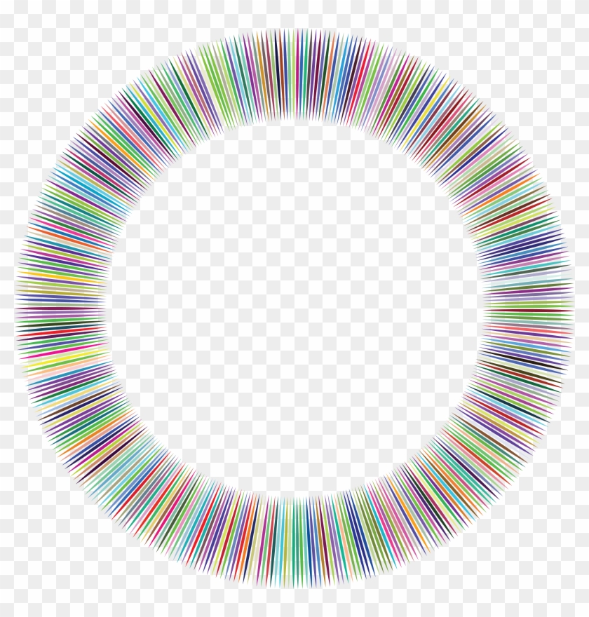 Free Clipart Of A Round Frame Made Of Colorful Lines - Portable Network Graphics #355774
