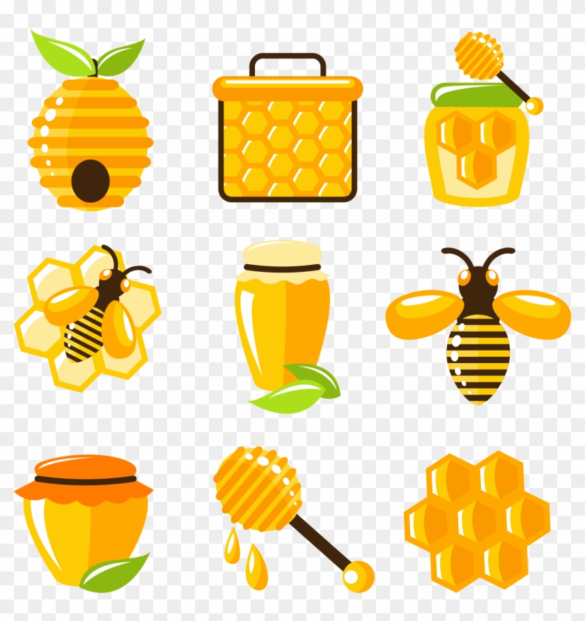 Honey Bee Beehive - Honey Hive Illustration #355782