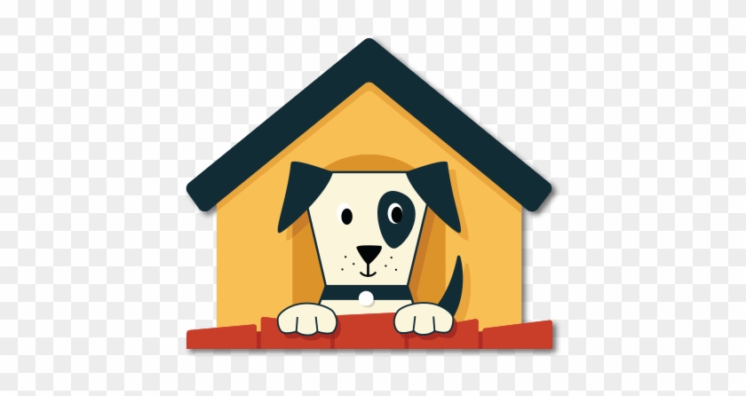Post A Pic Of You And Your Pup On Facebook, Twitter, - Dog Inside Dog House Clipart #355862