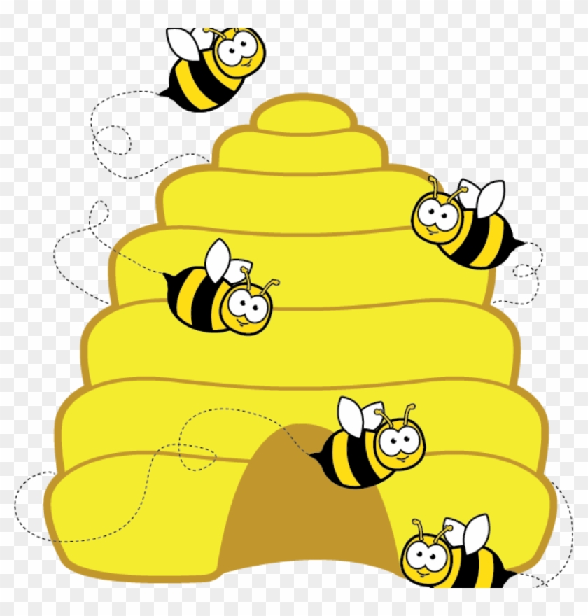 Beehive Clipart Home Free Clipart Bee Clipart Beehive - Bees In A Hive Cartoon #355889