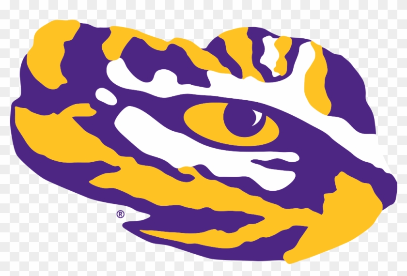 Ncaa Fanprint Lsu Logo Stencil Lsu Tiger Paw Print - Lsu Eye Of The Tiger Clipart #355904