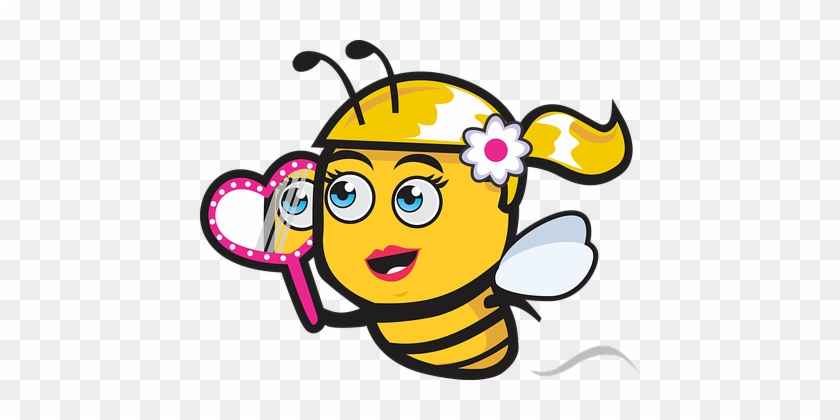 Bee Icon Logo Cartoon Beautiful Cute Prett - Female Bee #356007