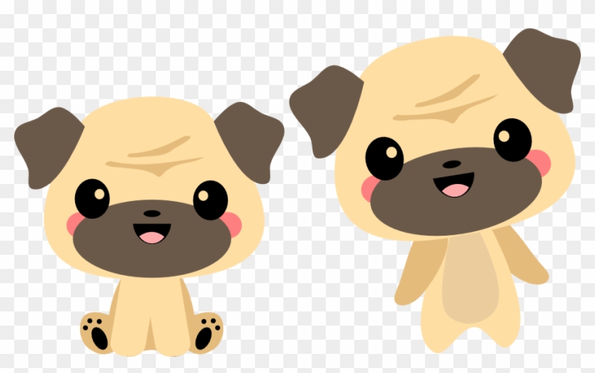 #pp-2072 Kawaii Pug - Kawaii Puppy Png #356024