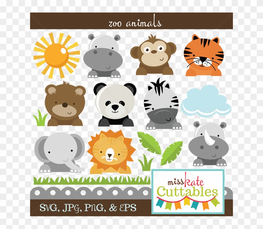 Tiiger Clipart Zoo Animal - Enfeite Animais Do Zoo (12uni) - Papel Confeito #356041