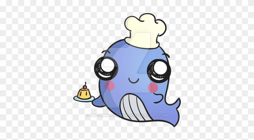 Kawaii Whale Chef For Print By Poccnnindustries - Art #356098