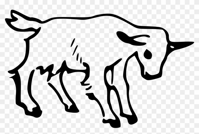 File - Goat Clipart - Svg - Wikimedia Commons - Outline Of A Goat #356186