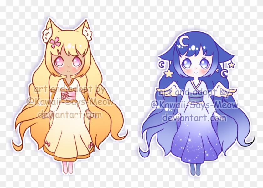 [adopt Batch] Sun And Moon Magic By Kawaii Says Meow - Cartoon #356231