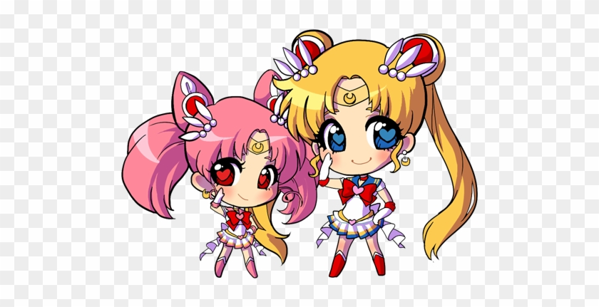 Sailor Moon / Kawaii Sailor Moon And Chibi Moon - Cartoon #356233