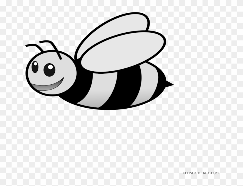 Flying Bee Animal Free Black White Clipart Images Clipartblack - Bumble Bee #356310