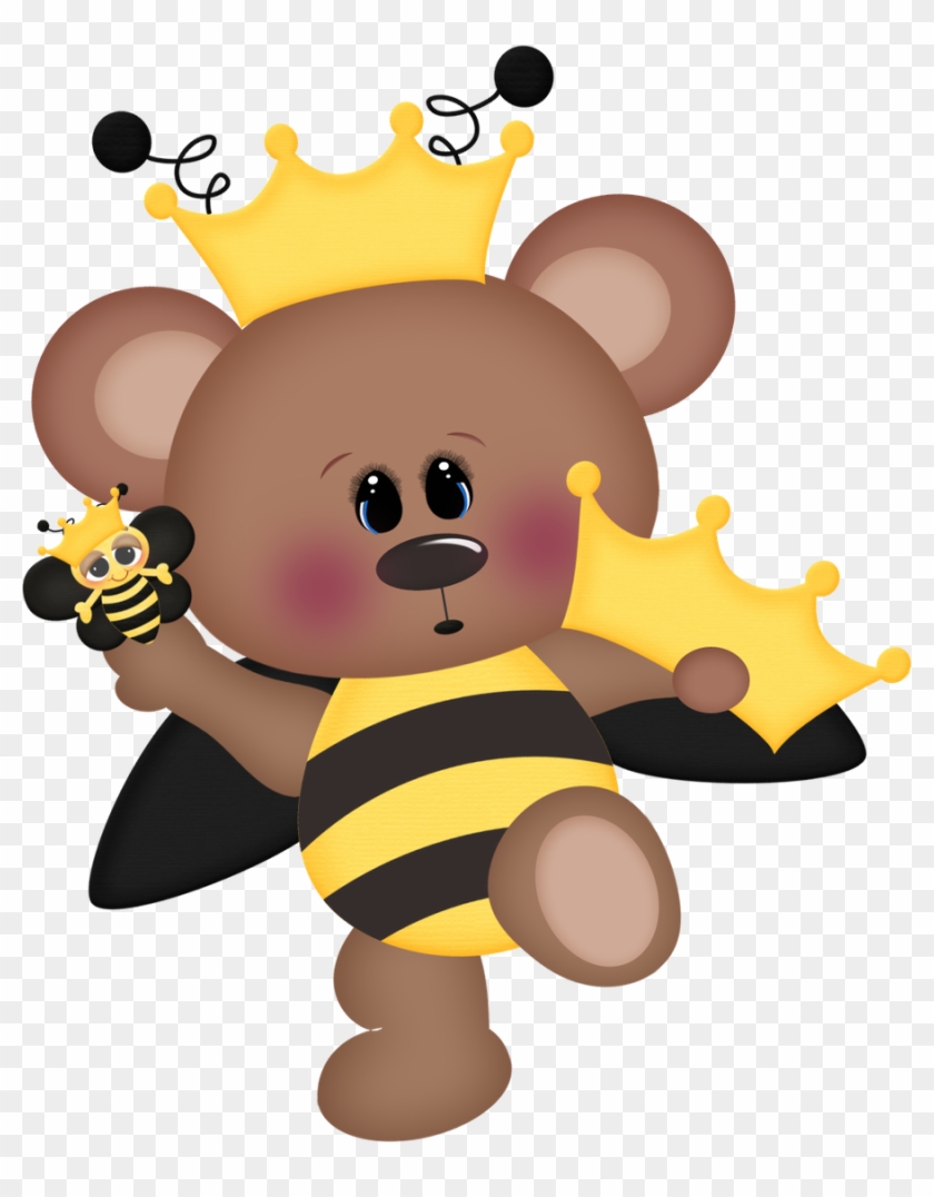 Bee Clipartbee - Bear And Bees Clipart #356424