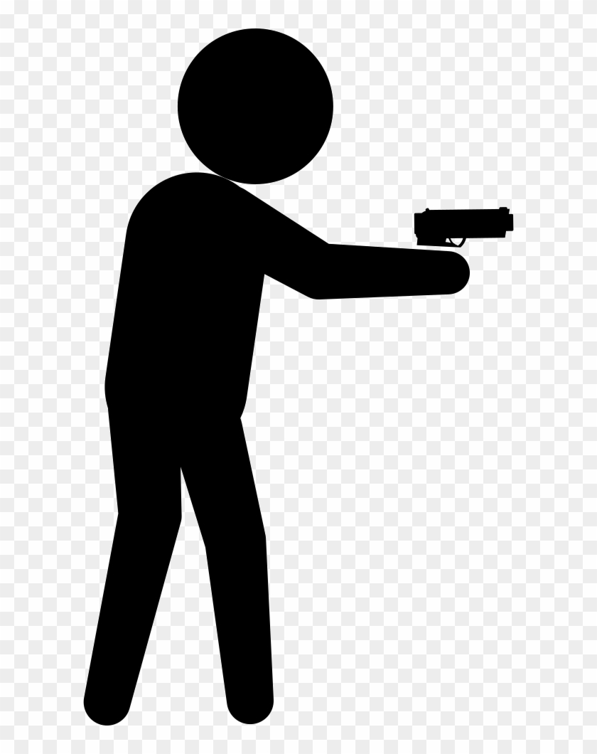 Male Silhouette Icon - Armed Criminal #356438