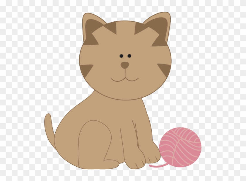 Cat Playing With Yarn Clipart Kitty Clip Art - Cat And Yarn Clipart #356439