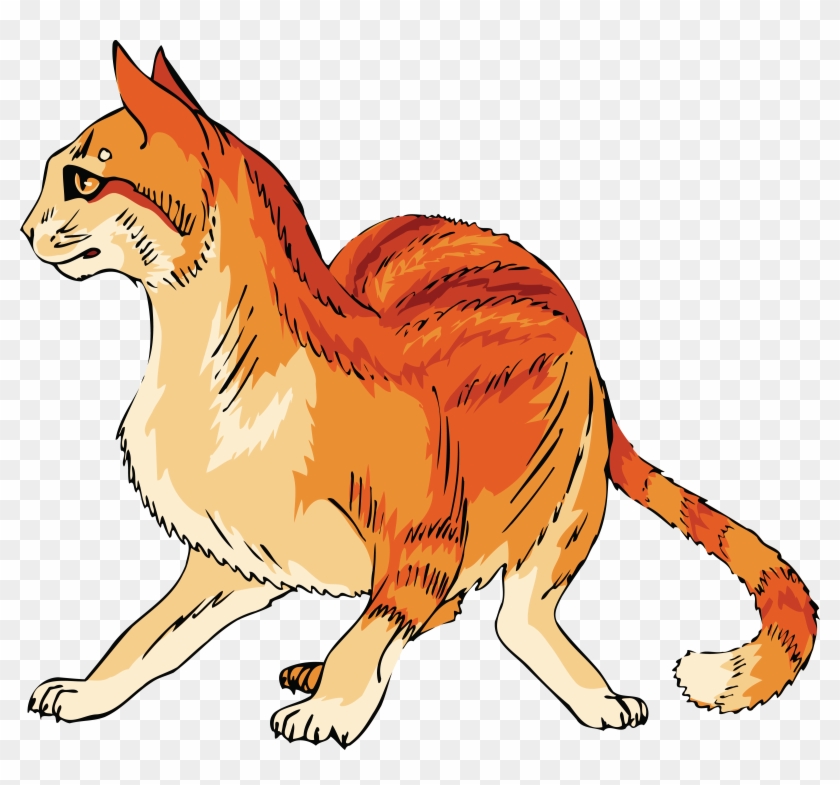 Clip Art Of A Scary Cat - Scalable Vector Graphics #356466