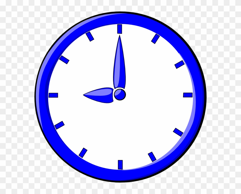 Free Vector 9 O'clock Clip Art - Blue Clock Clipart #356628