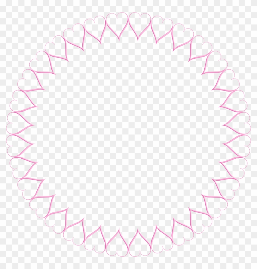 Pink Round Heart Border Transparent Clip Art Image - Pink Round Heart Border Transparent Clip Art Image #356659