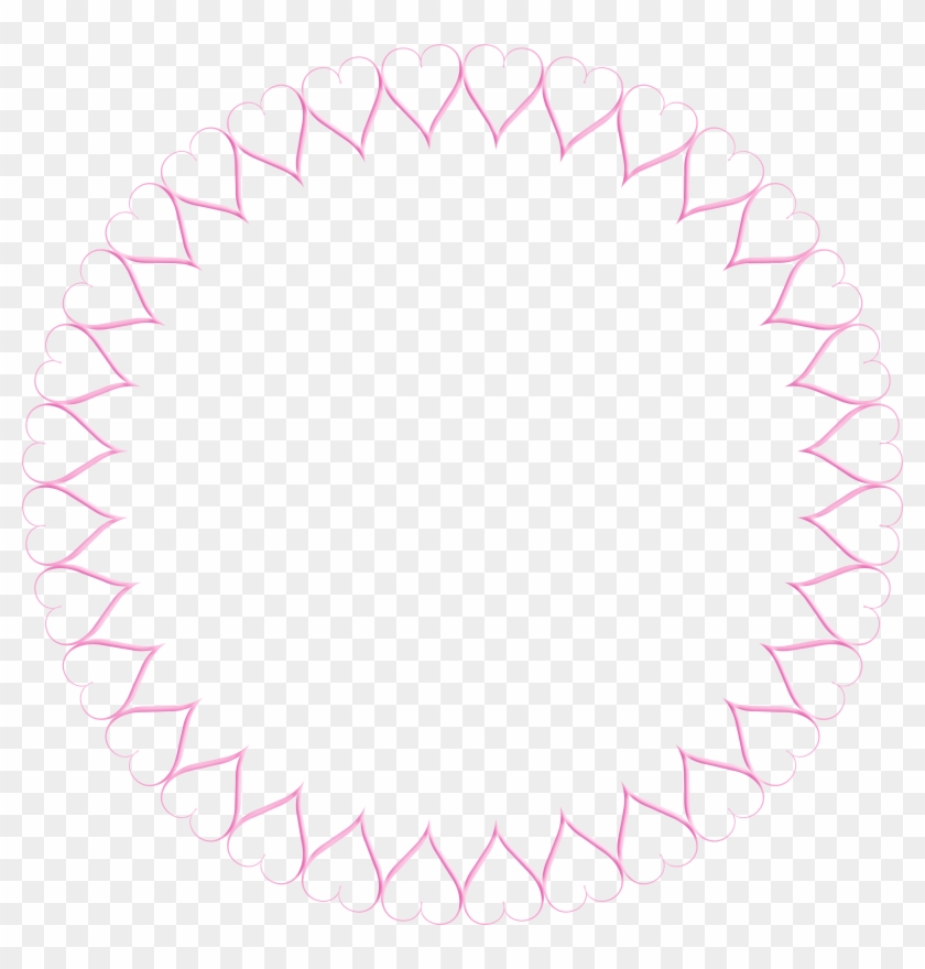 Pink Round Heart Border Transparent Clip Art Image - Pink Round Heart Border Transparent Clip Art Image #356659