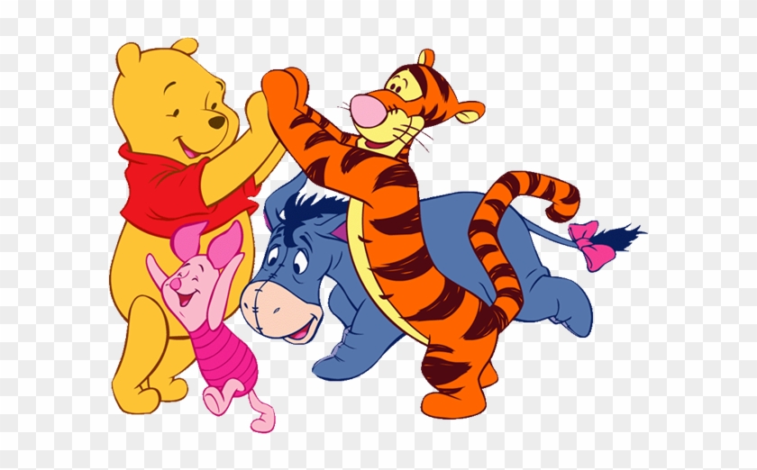 Winnie The Pooh Piglet Eeyore Tigger Roo - Winnie The Pooh And Friends Playing #356746
