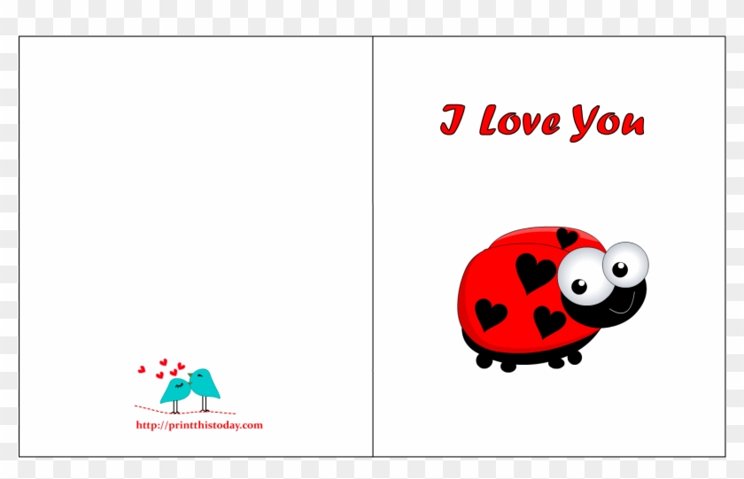 I Love You Card With Lady-bug - Ladybug #356759