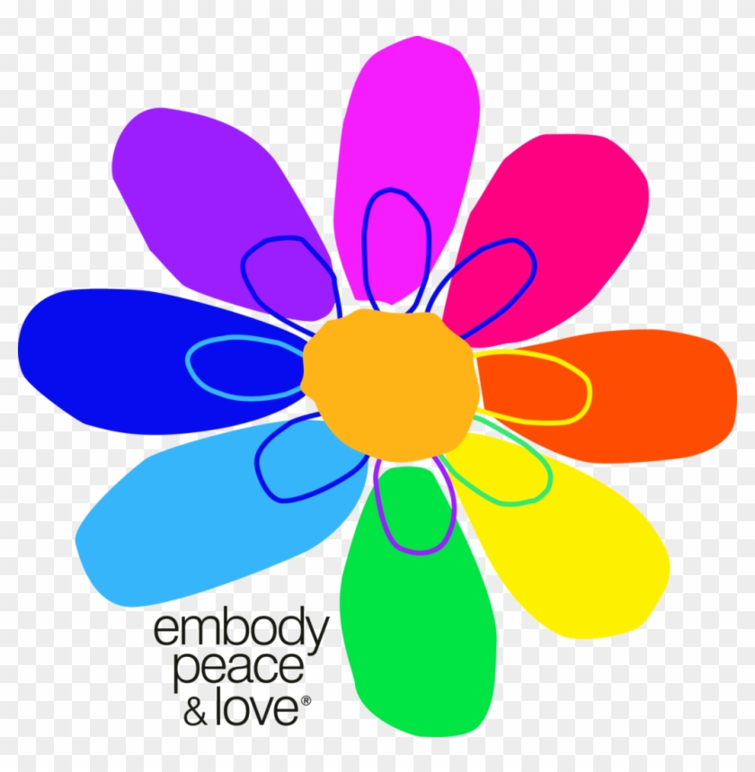 Peace Clipart Rainbow Flower - Peace Clipart Rainbow Flower #356838