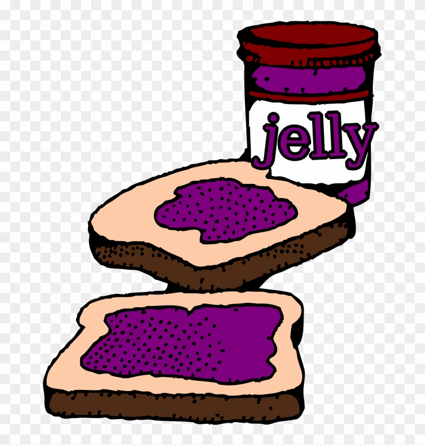 Colorized Peanut Butter And Jelly Sandwich - Jelly Clip Art #356989