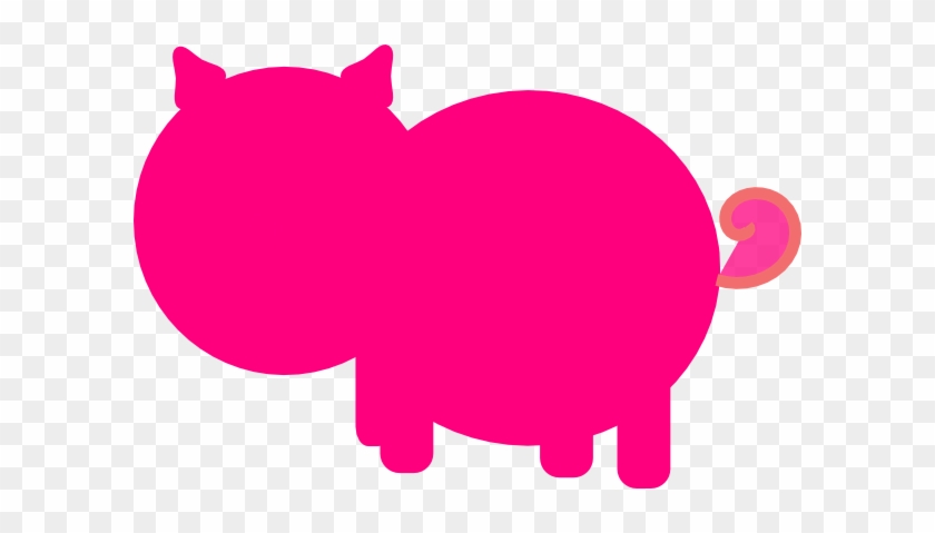 Pink Pig Clip Art - Pink Outline Of Pig Clipart #357273