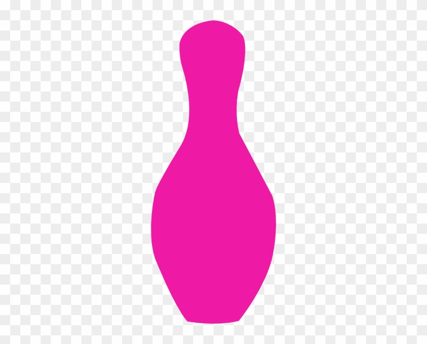 Pink Fuschia Bowling Pin Clip Art At Clker - Pink Bowling Pin Clipart #357289