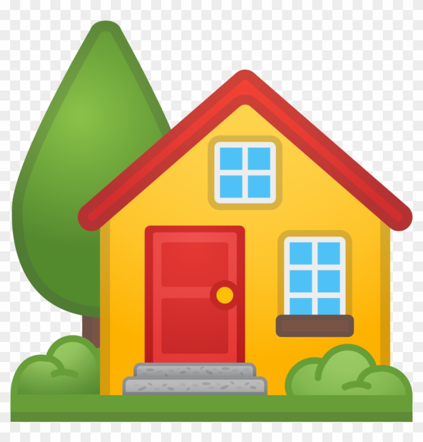 42487 House With Garden Icon - House Emoji Transparent #357388
