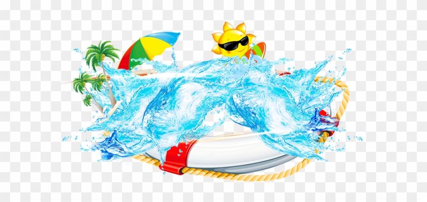 Summer Beach Poster Clip Art - Summer Beach Poster Clip Art #357801