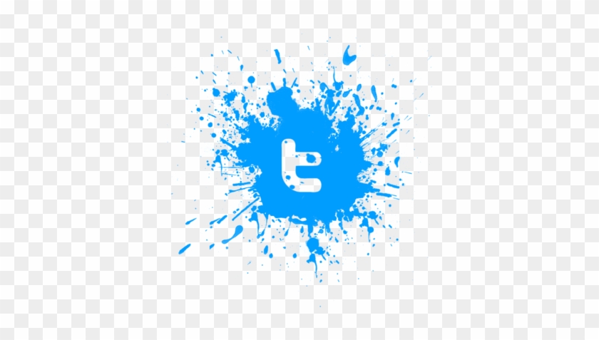 Splatter Twitter Logo - Black Paint Splatter #357761