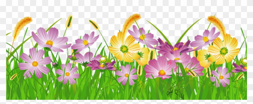 Grass Clipart No Background Google Search Borders And - Grass With Flowers Png #357824