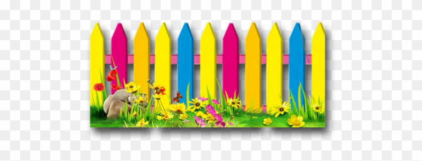 Colorful Fences Clipart - Clipart Fence Flower #357828