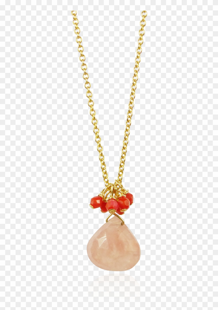 Guava Quartz Pendant - Jewellery #357866