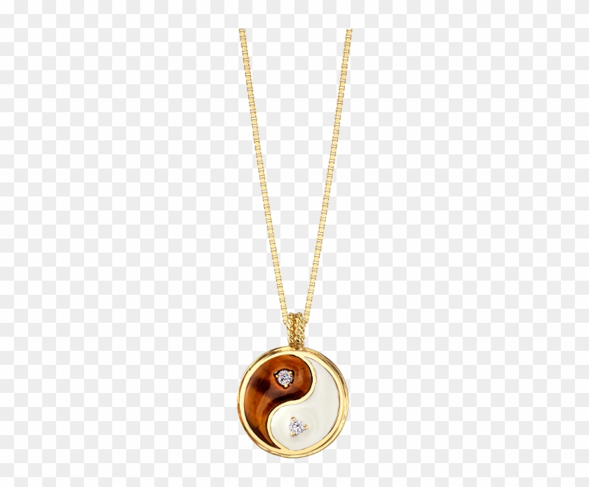 The Last Line Diamond Tigers Eye And Enamel Yin Yang - Tiger's Eye #357948