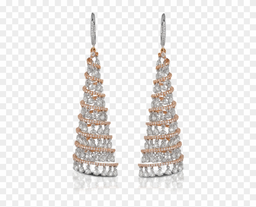 Fullcut & Rosecut Long Earring - Earrings #357958