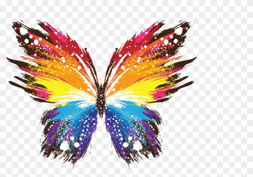 Make A Transparent Image Png Or Gif Easily With Preview,portable - Butterfly Abstract #358064