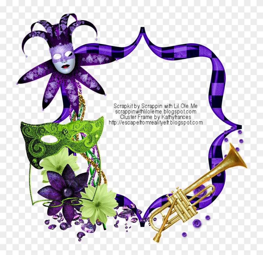 And Here Is A Mardi Gras Mask Made By Me - Cluster Mardi Gras En Png #358065