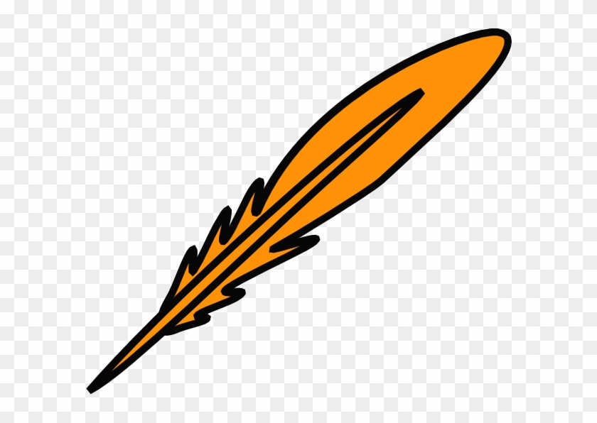 Feather Orange Black Clip Art - Feather Clip Art #358106