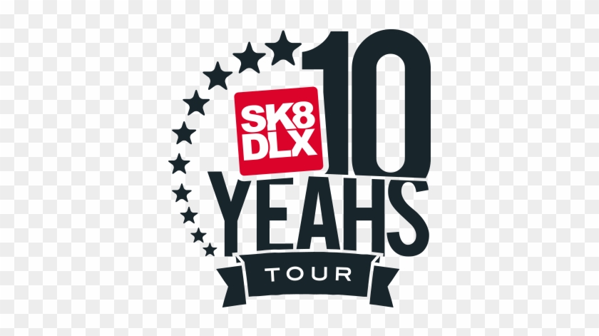 10yeahs Das Skatedeluxe Team On Tour - Sk8dlx Cube Logo Ii Komplett 7.5" Skateboard-kit #358168