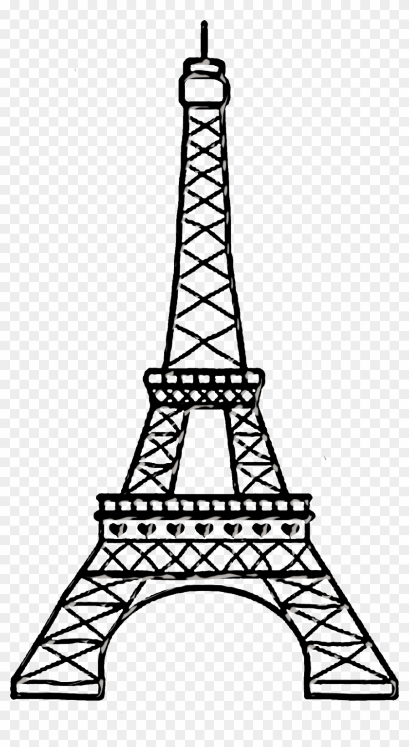 Bello Clipart Chic Paris - Torre Eiffel Para Dibujar #358198