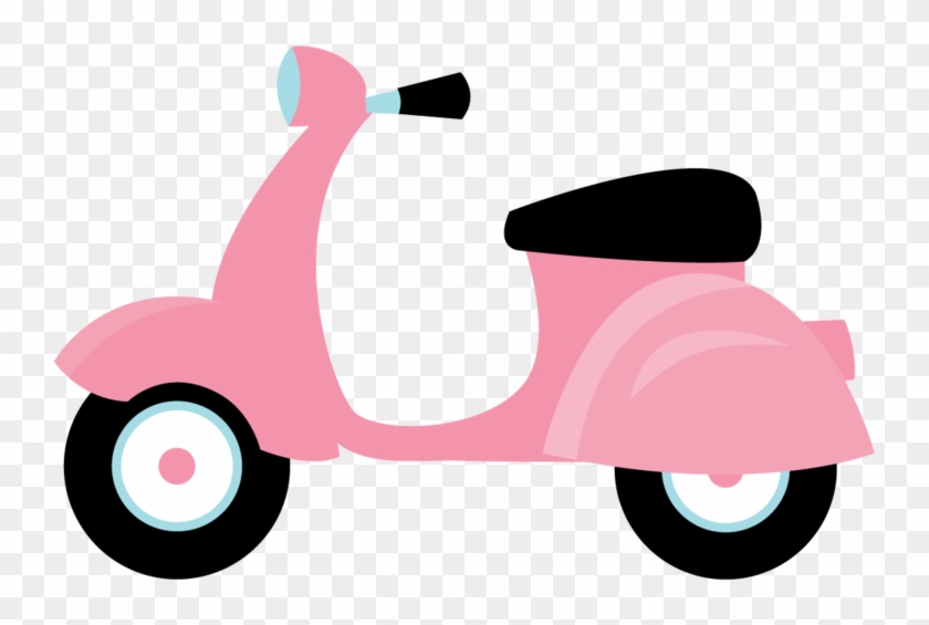 We Love Paris - Vespa Pink Clipart #358210