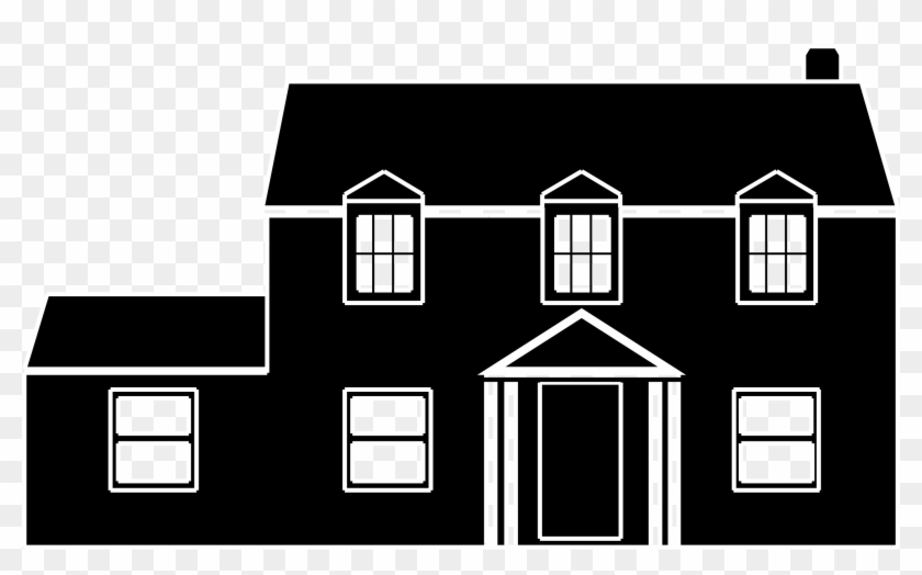 Clipart House Black And White - Black And White Home Clipart #358214