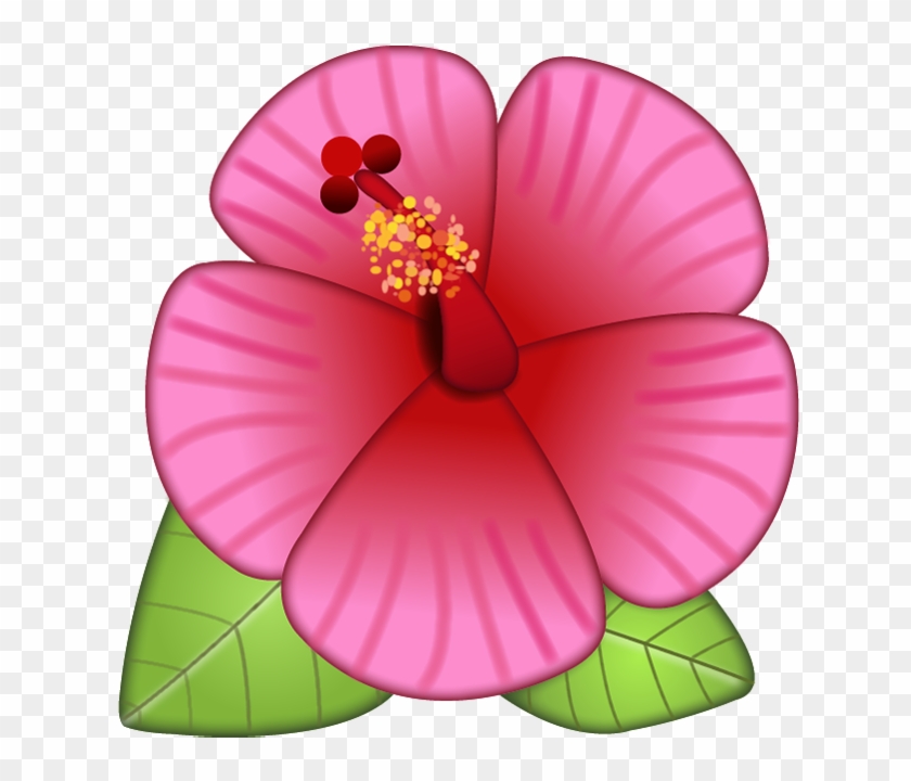 Download Hibiscus Flower Emoji Png - Transparent Background Flower Emoji #358243