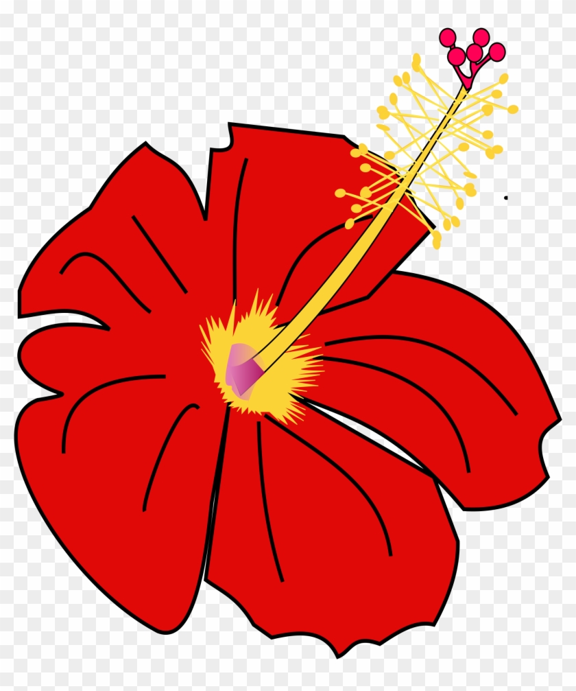 Flower Hibiscus Moscheutos Mallows Plant Clip Art - Flower Hibiscus Moscheutos Mallows Plant Clip Art #358308