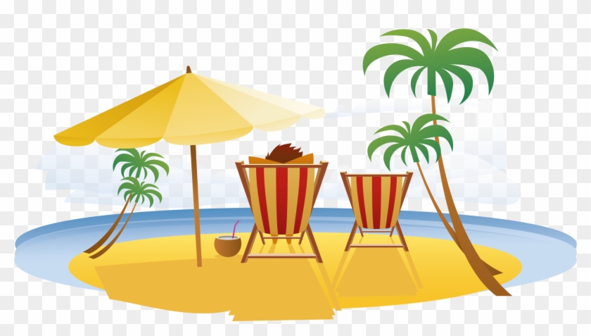 Beach Vacation Seaside Resort Travel - Seaside Cartoon Png #358372
