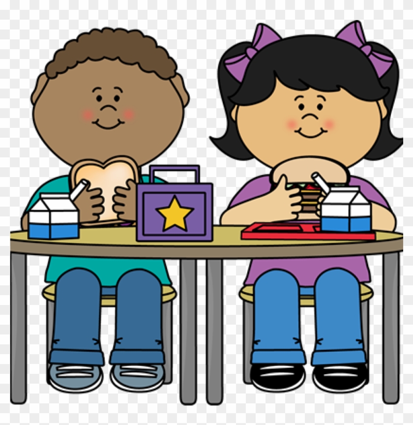 Lunchtime Clipart Kids Eating Lunch Clip Art Kids Eating - Lunch Table Clipart #358398