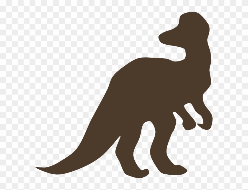 Dinosaur Clipart Brown - Dinosaur Silhouette #358467