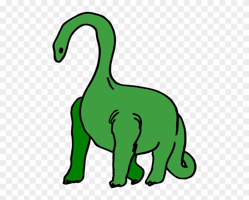 Green Long Necked Dinosaur Clip Art At Clker - Green Long Neck Dinosaur #358469