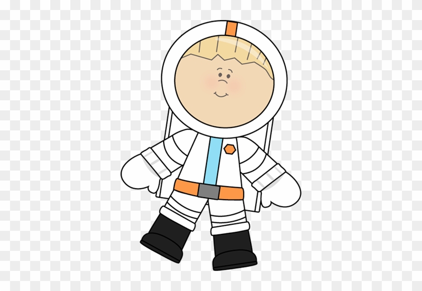 Astronaut Clipart Black And White Girl Astronaut Floating - Cute Astronaut Clipart #358482