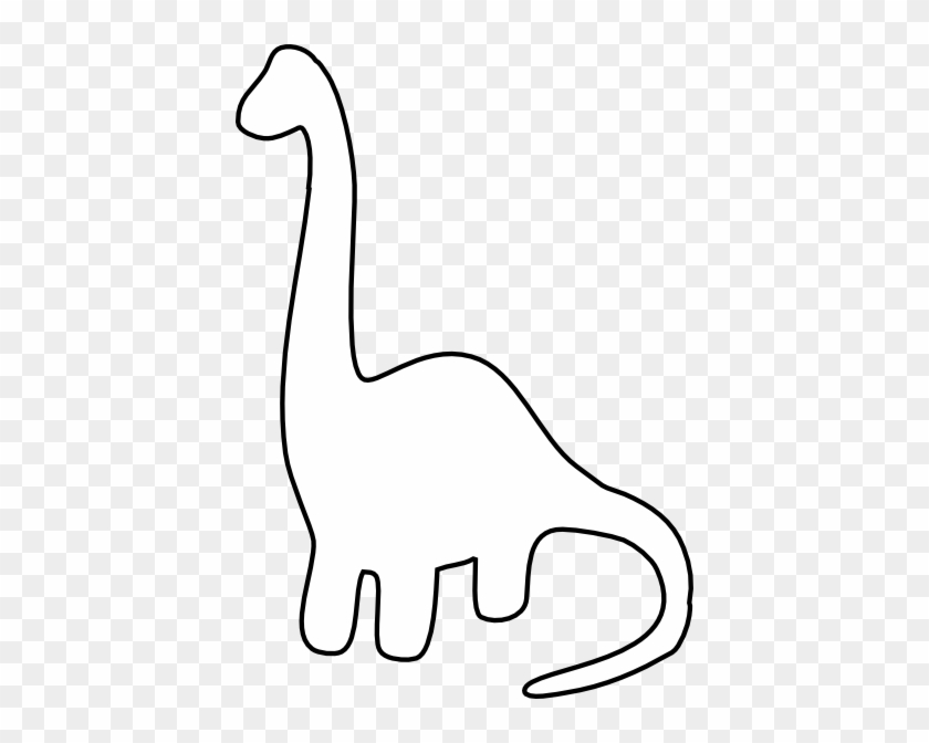 Brachiosaurus Outline 2 Clip Art At Clker - Brachiosaurus Clipart Outline #358486